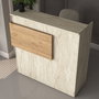 Hanah Home Mesa de Recepción con Iluminación LED Travertino y Nogal